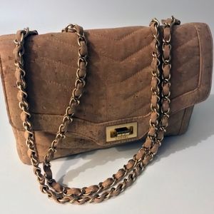 Chanel quilted cork flap bag